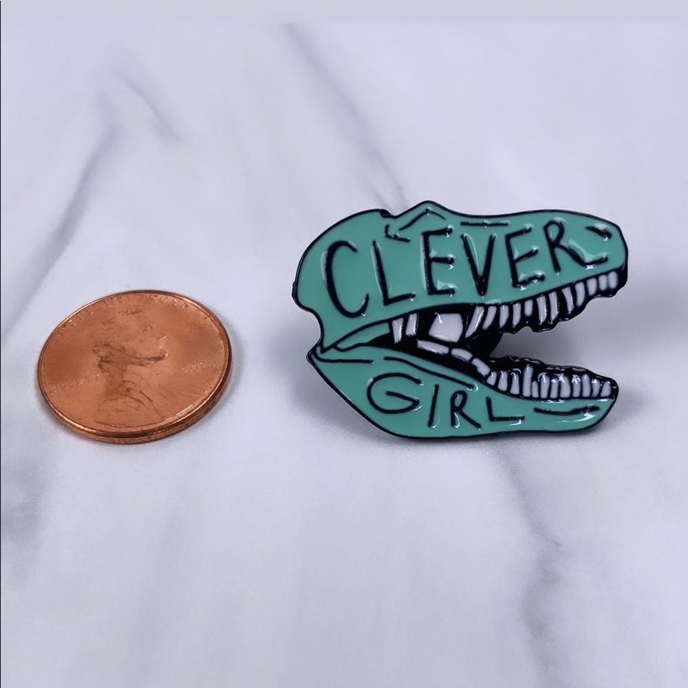 Clever Girl T- Rex Enamel Pin/ Brooch - Picture 2 of 4